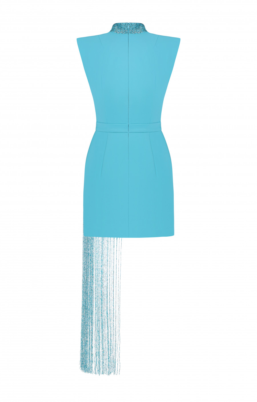 Turquoise crepe dress