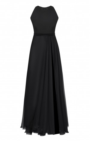Чёрное платье  из шёлка