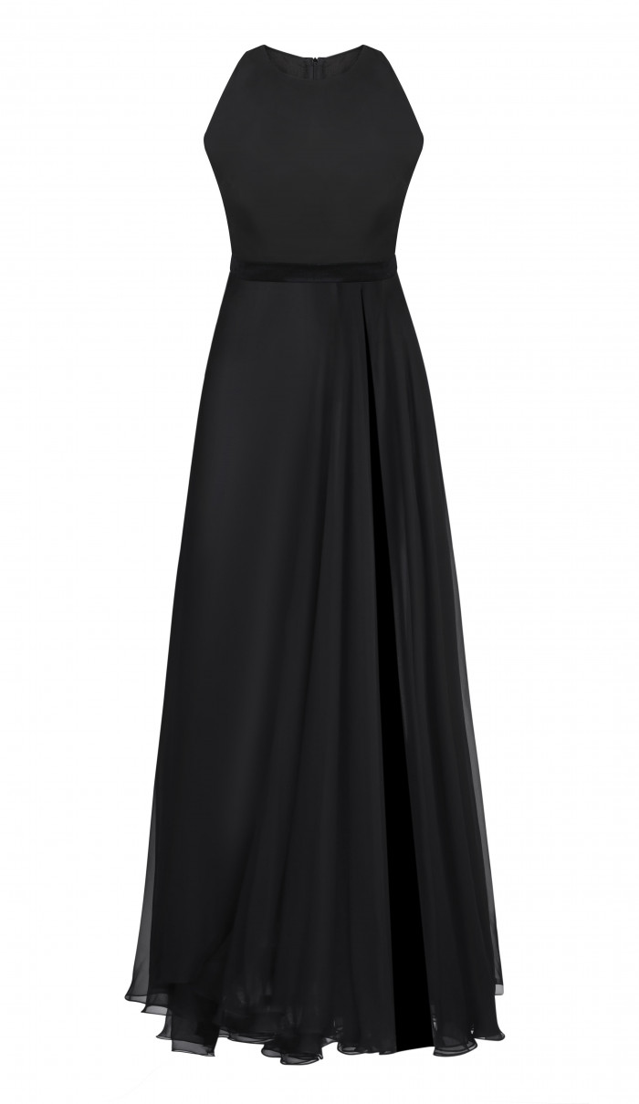 Black silk dress
