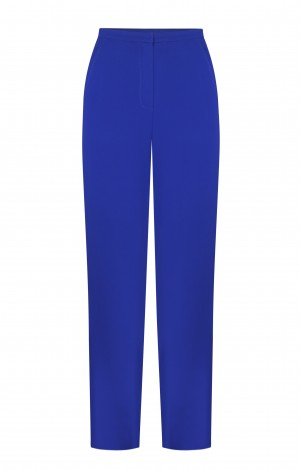 Blue crepe trousers